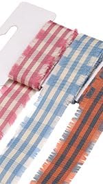 BEEFLYING 3 Styles Wire Edged Ribbons for Gift Wrapping, 25~28mm×2.7m Fabric Ribbons Stripe Ribbons for Wedding Party Decoration Hair Bows Flower Bounquet Sewing and Craft, 9 Yards
