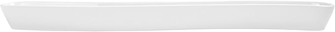 Restaurantware Swerve 14 Ounce Olive Plate 1 Curved Olive Tray - Small Chip Resistant White Porcelain Olive Canoe Dishwasher Safe For Snacks Condiments Or Appetizers
