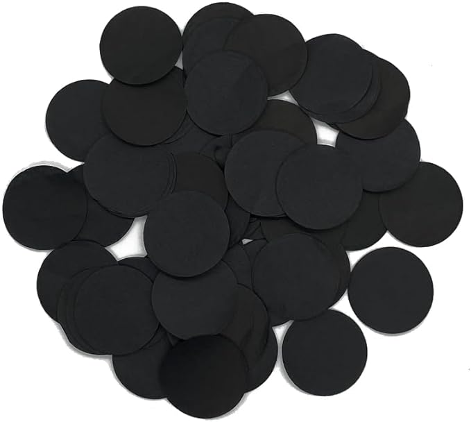 Ultimate Confetti, Black Biodegradable Confetti Circles - Flame-Resistant and Slow-Falling Tissue Paper Confetti for Cannon and Launcher use – Best for Celebrations - 1 lb, 16 oz