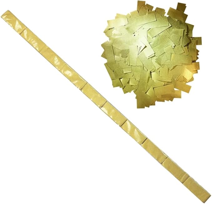 Ultimate Confetti - Gold Shimmer Tissue Confetti - Speed Load Cannon Sleeve (1/4lb)