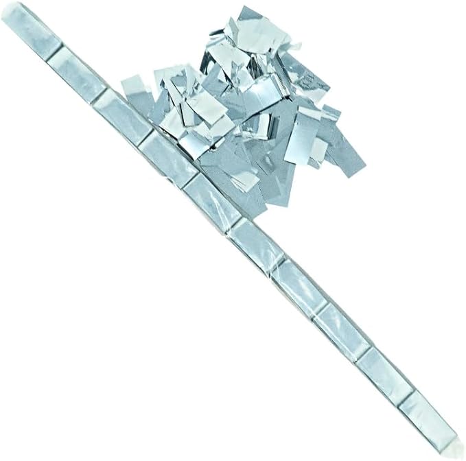 Ultimate Confetti - Silver Metallic Confetti - Speed Load Cannon Sleeve (1/4lb)