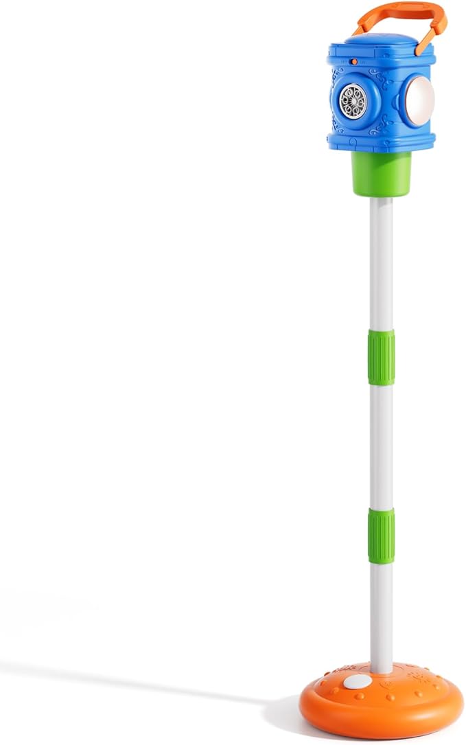 2-in-1 Remote Street Lamp Bubble Machine for Kids 3-6 4-8 Years Old Summer Outdoor Bubble Maker Toys with Lights for Boys and Girls 3 4 5 6 7 8+ Birthday Wedding Party Gifts