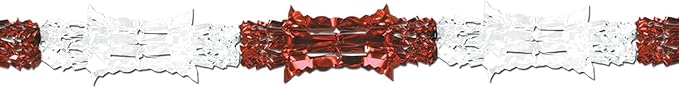 Metallic Garland (red & white) Party Accessory (1 count) (1/Pkg)