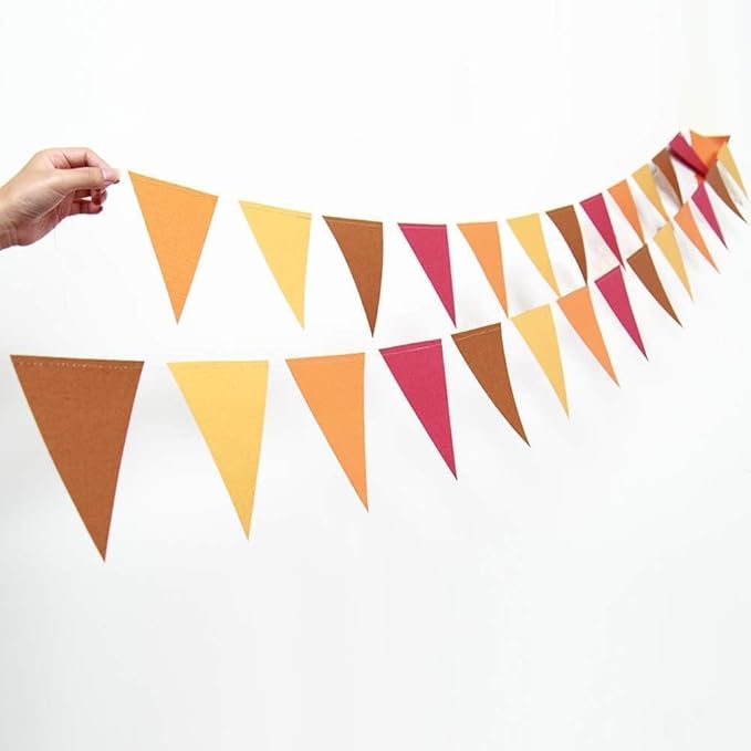 Cheerland Fall Banner Thanksgiving Garlands Autumn Triangle Flags Fall Festival Decorations Thanks Giving Party Decorations Autumn Themed Home Decor Baby Shower Birthday Party Supplies
