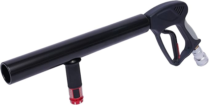 CO2 Jet Machine 16-33ft Spraying RGB LED Light CO2 Cryo Cannon Gun Stage Effect Smoke Fog Machine Club Bar DJ Effects Smoke Gun Fog Gun with 10ft Hose