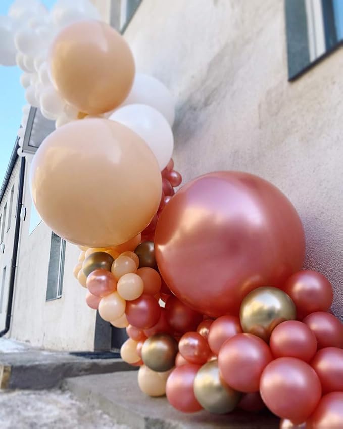 36 Inch Giant Latex Balloons, Standard Blush Round Balloons for Birthdays Weddings Receptions Festival Party Decoration, Pack of 10 Pcs