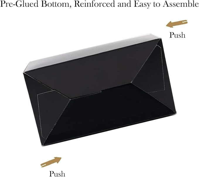 30-Pack Black Party Favor Treat Boxes, Goodie Boxes, Gable Paper Gift Boxes with Handles. Perfect for Birthday, Baby Shower and Any Fun Party Decoration Supplies.