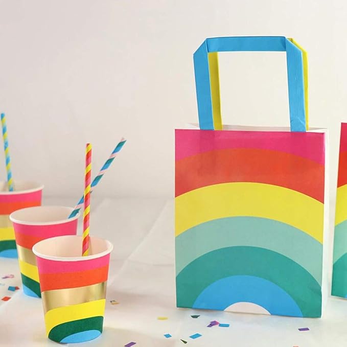 Talking Tables Recyclable Rainbow Paper Party Cups For Pride Party Decorations Birthday Party Supplies for Kids or Adults | Recyclable & Disposable Tableware For Pride | Volume: 250ml (9oz) Pack of 8
