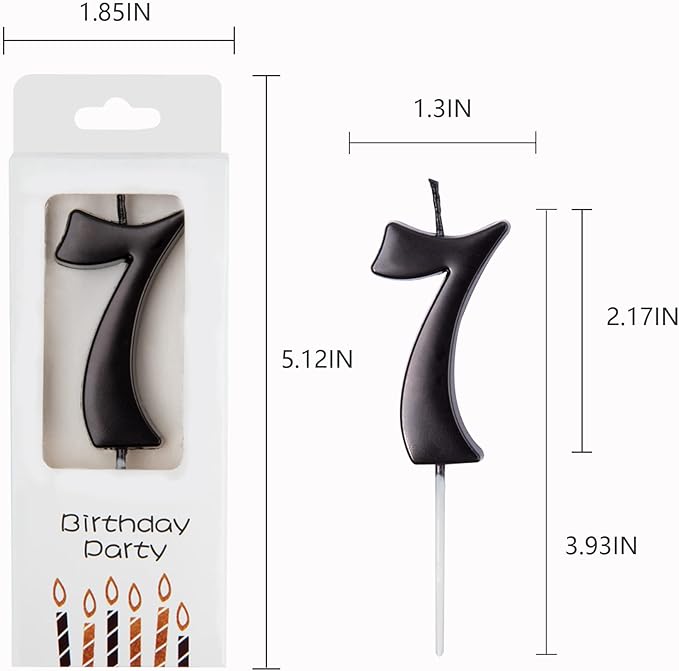 PHD CAKE 10-Count 0-9 Black Number Birthday Candles, Number One Birthday, Black Number Candles, Party Celebration, Baby Showers