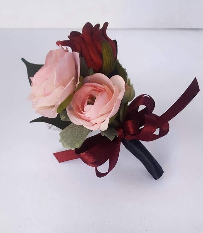 ITIsparkle 1/4" Inch Double Faced Satin Ribbon 50 Yards-Roll Set for Gift Wrapping Scrap Books Party Favor Hair Braids Baby Shower Decoration Floral Arrangement Craft Supplies, Burgundy 277# Ribbon