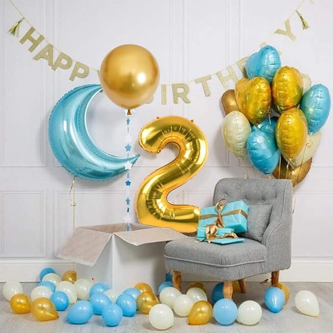 TONIFUL 40 Inch Gold Large Numbers Balloon 0-9,Foil Mylar Big Number Balloon Digital 7 for 2026 Graduation New Year Eve Birthday Party,Wedding, Baby Shower Engagement Photo Shoot, Anniversary