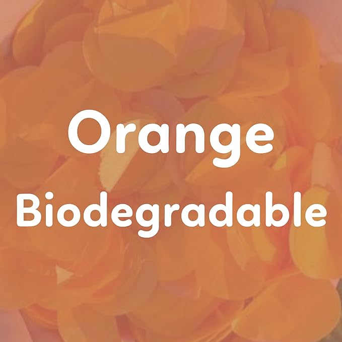 2 Pack Confetti Cannon Confetti Poppers | Biodegradable Orange Confetti | TUR Party Supplies | Launches Up to 25ft | Giant (12 in) | Party Poppers for Graduation, Birthdays, Weddings, and Memorial Day