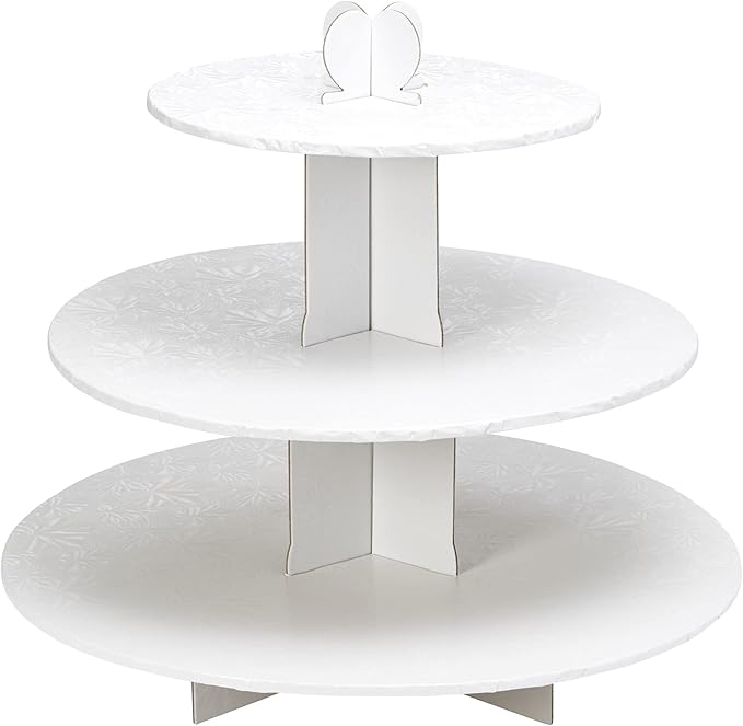 Enjay Cupcake Stand, 8.5 by 12.5 by 14.5-Inch, White