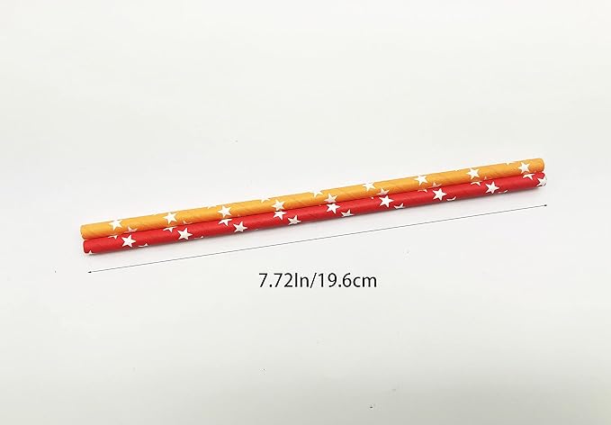 100 Pcs Colorful Disposable Straws, Star Drinking Straws, Rainbow Paper Straws for Juices, Shakes, Cocktail, Smoothies, Party Supplies (Colorful)