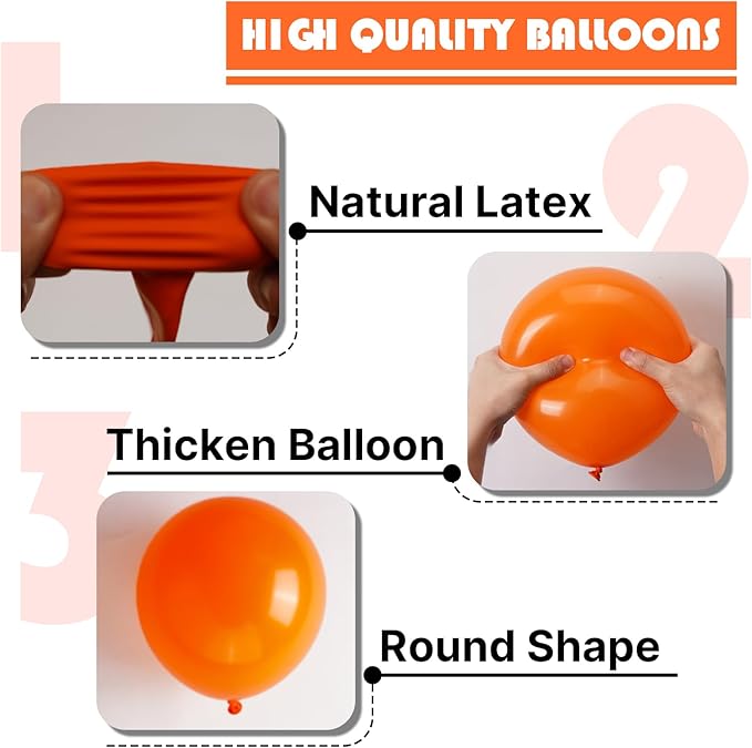 PartyWoo Orange Balloons 155pcs Different Sizes of 18 12 10 5 Inch Matte Fall Balloon Arch Kit Garland for Thanksgiving Halloween Little Cutie Baby Shower Birthday Party Decorations Orange-Y9