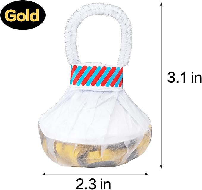 Confetti Poppers, Plastic No Mess Streamers, Party Poppers for Birthday,Wedding,Celebrations,Graduation Party (Shining Gold, 10 Pack)