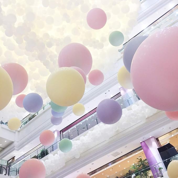 36 Inch Giant Latex Balloons, Neo LOONS Pastel Mint Green Rainbow Balloons Large Macaron Balloons for Birthdays Weddings Receptions Festival Party Decoration, Pack of 5 Pcs