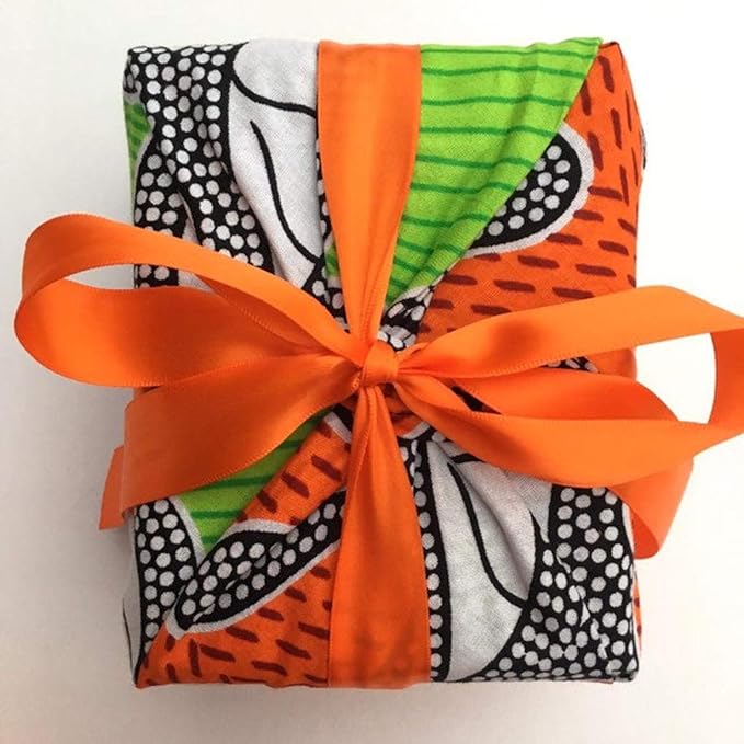 ITIsparkle 1/4" Inch Double Faced Satin Ribbon 50 Yards-Roll Set for Gift Wrapping Scrap Books Party Favor Hair Braids Baby Shower Decoration Floral Arrangement Craft Supplies, Tarrid Orange Ribbon