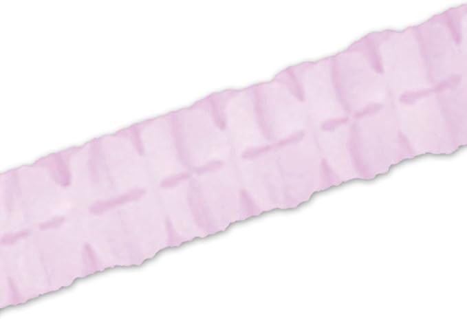 Beistle Tissue Paper Leaf Garland, 4.5" x 12', Pink