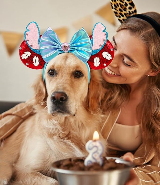 Mouse Ears Bow Headband With Accessories Decoration, for Cartoon Cosplay Costume Party