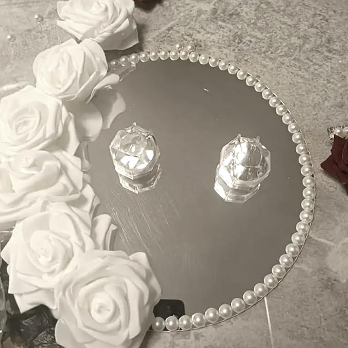 16Pack Round Mirror Centerpieces, 2mm, 6inch Acrylic Circle Mirrors Table Plates Candle Plate for Centerpieces Decorations, Mirrors Tray Candle Plate for Wedding Centerpieces, Wall Decor, Crafts