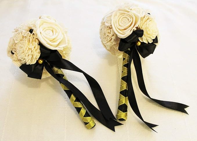 ITIsparkle 1/4" Inch Double Faced Satin Ribbon 50 Yards-Roll Set for Gift Wrapping Scrap Books Party Favor Hair Braids Baby Shower Decoration Floral Arrangement Craft Supplies, Black Ribbon