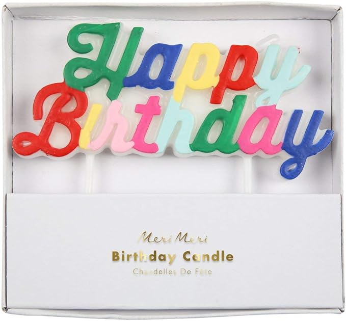 Meri Meri Multicolor Happy Birthday Candle
