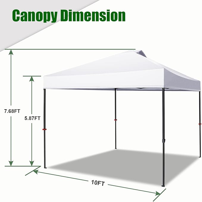 Eurmax USA NOMATTER ONE-Person Open&Close 10x10ft Pop Up Canopy Tent,Portable Shelter Canopy for Outdoor Events,Instant Canopies, Temporary Sunshade,Bonus 4 Sand Bags(Navy Blue)