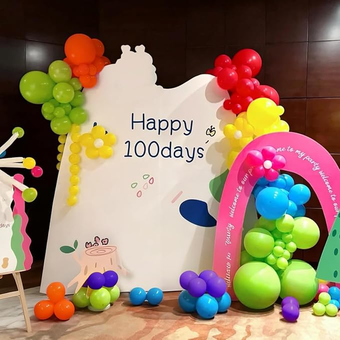 MEBAY Rainbow Balloon Arch Kit, 166Pcs 18 12 10 5 inch Colorful Latex Balloons Garland for Birthday Baby Shower Wedding Engagement Anniversary Mother's Day Party Decorations