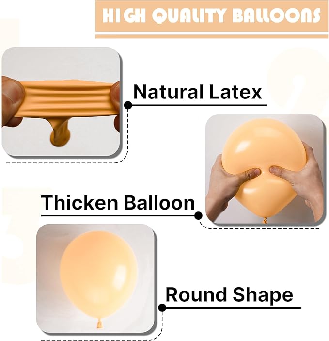 PartyWoo Nude Balloons 155pcs Different Sizes of 18 12 10 5 Inch Apricot Boho Fall Neutral Balloon Arch Kit Garland for Graduation Birthday Boy Baby Shower Theme Party Decorations Brown-F05