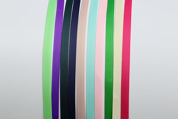 Ribbonitlux 1/4" Wide Solid Grosgrain Ribbon 25 Yards (813-Vanilla), Set for Gift Wrapping, Party Decor, Sewing Applications, Wedding and Craft