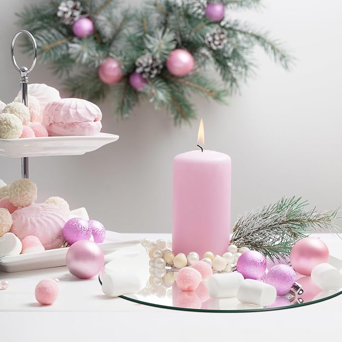 14PCS 10inch Round Mirrors for Centerpieces for Tables, Acrylic Circle Mirror Tiles 12" Candle Mirror Tray for Table Centerpieces Wedding Valentines Christmas Party Decorations