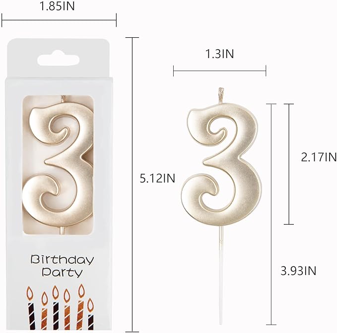 PHD CAKE 10-Count 0-9 Champagne Gold Number Birthday Candles, Number One Birthday, Champagne Number Candles, Party Celebration, Baby Showers