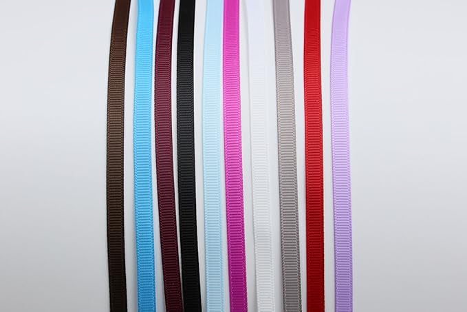 Ribbonitlux 1/4" Wide Solid Grosgrain Ribbon 25 Yards (029-White), Set for Gift Wrapping, Party Decor, Sewing Applications, Wedding and Craft