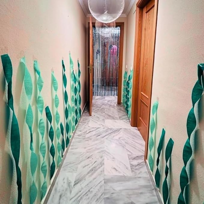 Mint Crepe Crepe Paper Roll Streamer - 81 ft (Pack Of 1) - Perfect For Parties, Decorations & Events