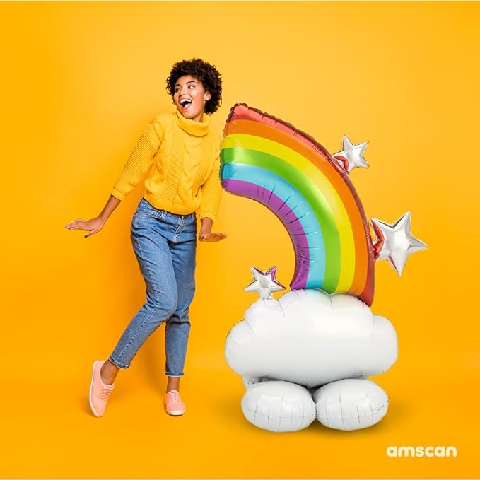 Anagram 4246211 Rainbow Airloonz Foil Mylar Party Balloon, 52", Multicolor, Pack of 1