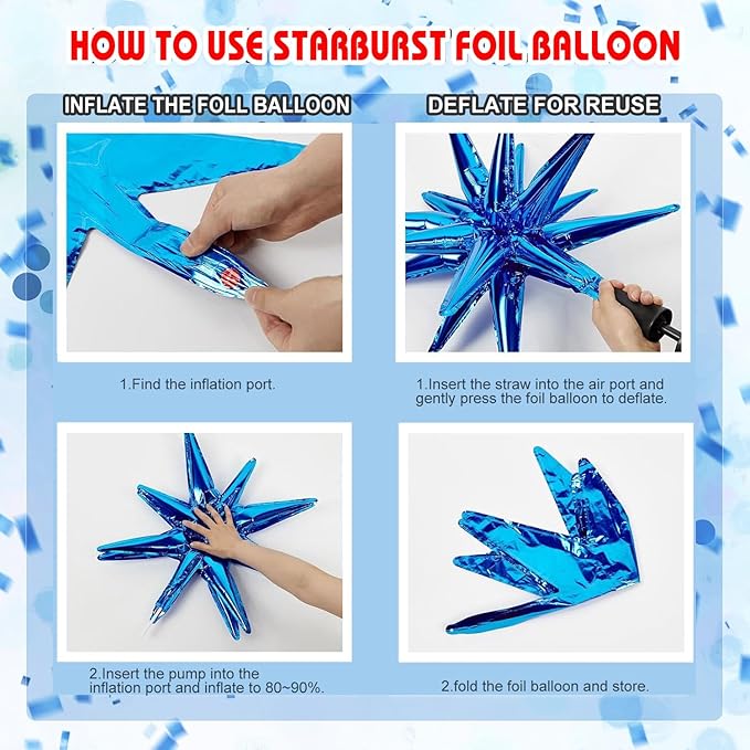 162PCS Red White and Blue Balloon Arch Kit, 4th of July Balloon Garland with Blue Star Balloons, Reusable Party Balloons for Birthday, Graduation, Wedding & Celebration Decorations