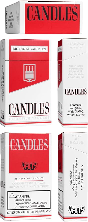 Cigarette Birthday Candles (18-Pack)
