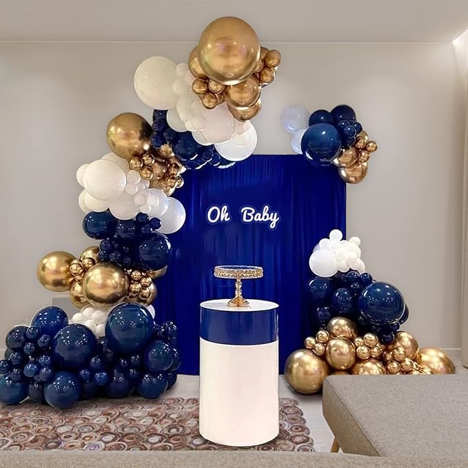 134Pcs Navy Blue Balloons Different Sizes 5 10 12 18 Inch Navy blue Latex Balloon for Birthday Wedding Baby Shower.