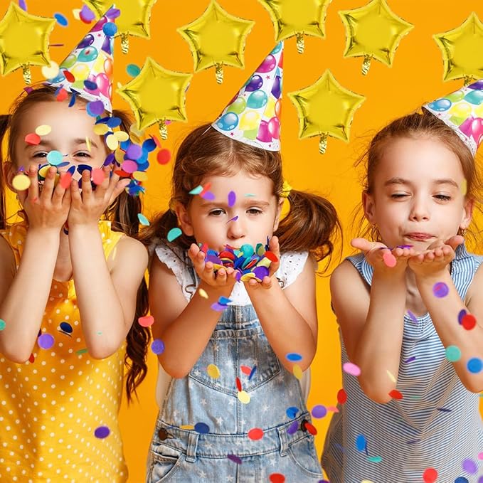 TONIFUL 50Pcs Stars Balloons 5 Inch Gold Star Shape Foil Balloon Star Mylar Balloons for Birthday Wedding Baby Shower Anniversary Engagement Party Decorations Supplies