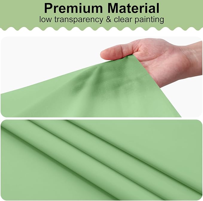 misaya 6 Packs Disposable Plastic Table Cloth, 54 x 108 Inch Waterproof Rectangle Tablecloth, Leakproof & Sturdy Decorative Table Covers for Picnic, Party and Outdoor, Sage Green