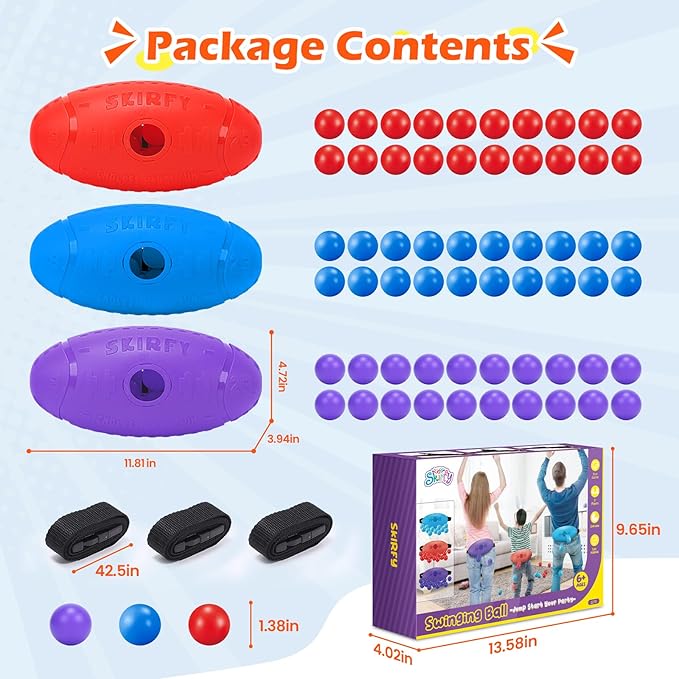 3 Pack Valentine's Shaking Swing Balls Set for Kids Adults, Outdoors Indoors Birthday Games Toy with 60 Balls, Carnival Bachelorette Party Games for Boys and Girls, Lawn Minute to Win It for Kid