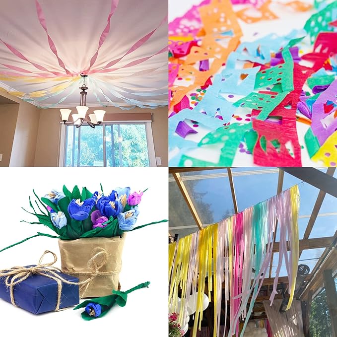 Pastel Birthday Party Decorations Pastel Crepe Paper Streamers 8 Rolls Pastel Color Party Streamers for Birthday Party Wedding Decorations