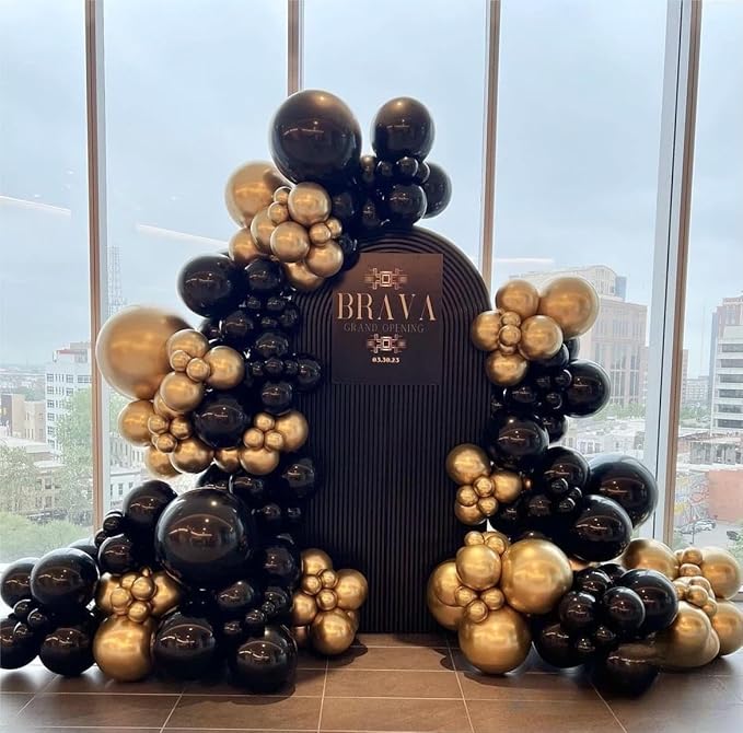 Black Balloons 12 inch, 50 Pcs 3.2g Black Latex Balloon Matte Helium Balloons for Birthday Party Wedding Baby Shower Retirement Decorations