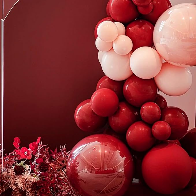 Voircoloria Ruby Red Balloons, 66pack 12inch Dark Red Latex Party Balloons for Birthday Baby Shower Graduation Wedding Gender Reveal Valentine's Day Christmas Party Decorations