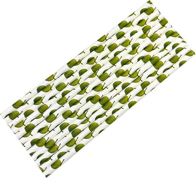 100 Pcs Disposable Straws, Biodegradable Paper Straws for Juices, Shakes, Smoothies, Party Supplies (Coconut)