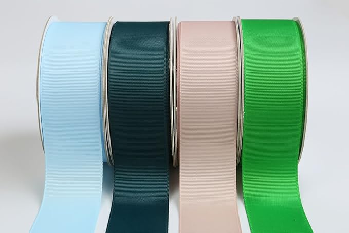 Ribbonitlux 1.5" Wide Solid Grosgrain Ribbon 25 Yards (305-Light Blue), Set for Gift Wrapping, Party Decor, Sewing Applications, Wedding and Craft