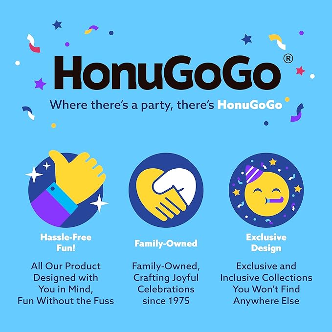 HonuGoGo Birthday Table Decorations Kit, 46ct Colorful Party Supplies with Table Centerpieces, Coasters & Confetti—Ideal for Dining Tables, Dessert Tables & Birthday Party Celebrations