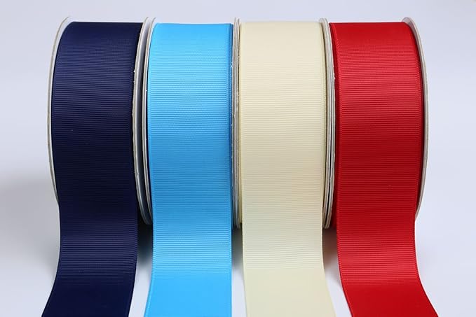 Ribbonitlux 1.5" Wide Solid Grosgrain Ribbon 25 Yards (340-Turquoise), Set for Gift Wrapping, Party Decor, Sewing Applications, Wedding and Craft