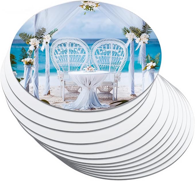 12PCS Round Mirrors for Centerpieces, 8" Acrylic Mirror Trays 2mm Thickness Mirror Centerpiece Table Decorations Candle Plate Centerpiece for Wedding Party Wall Decorations Crafts